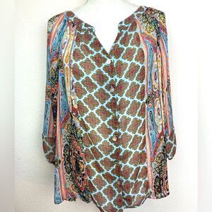 Fig & Flower Boho beautiful chiffon long sleeved blouse in gorgeous colors💐